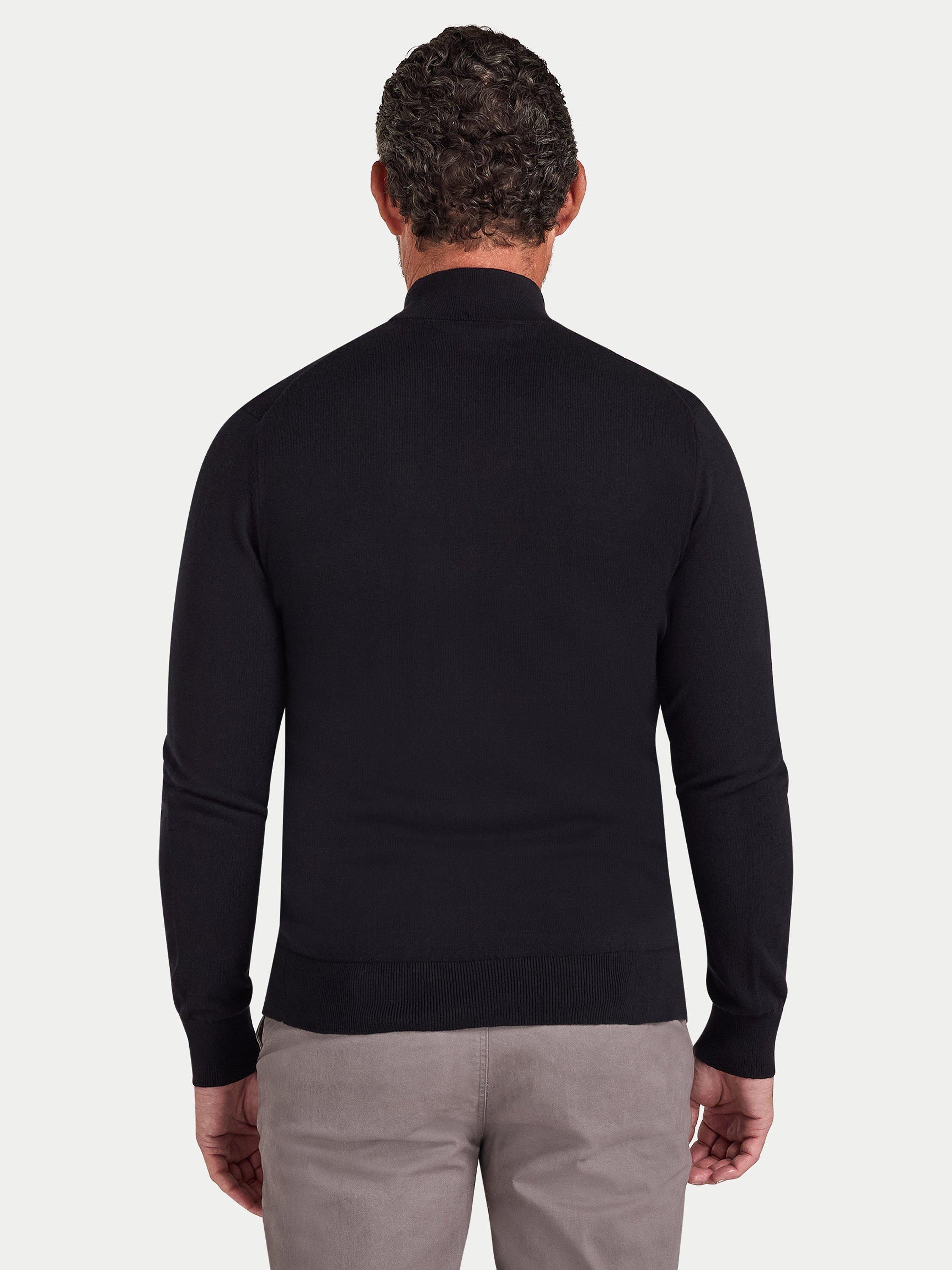 Product image 3 of 6, which shows Raging Bull Cashmere Blend Turtle Neck Jumper, Black, S