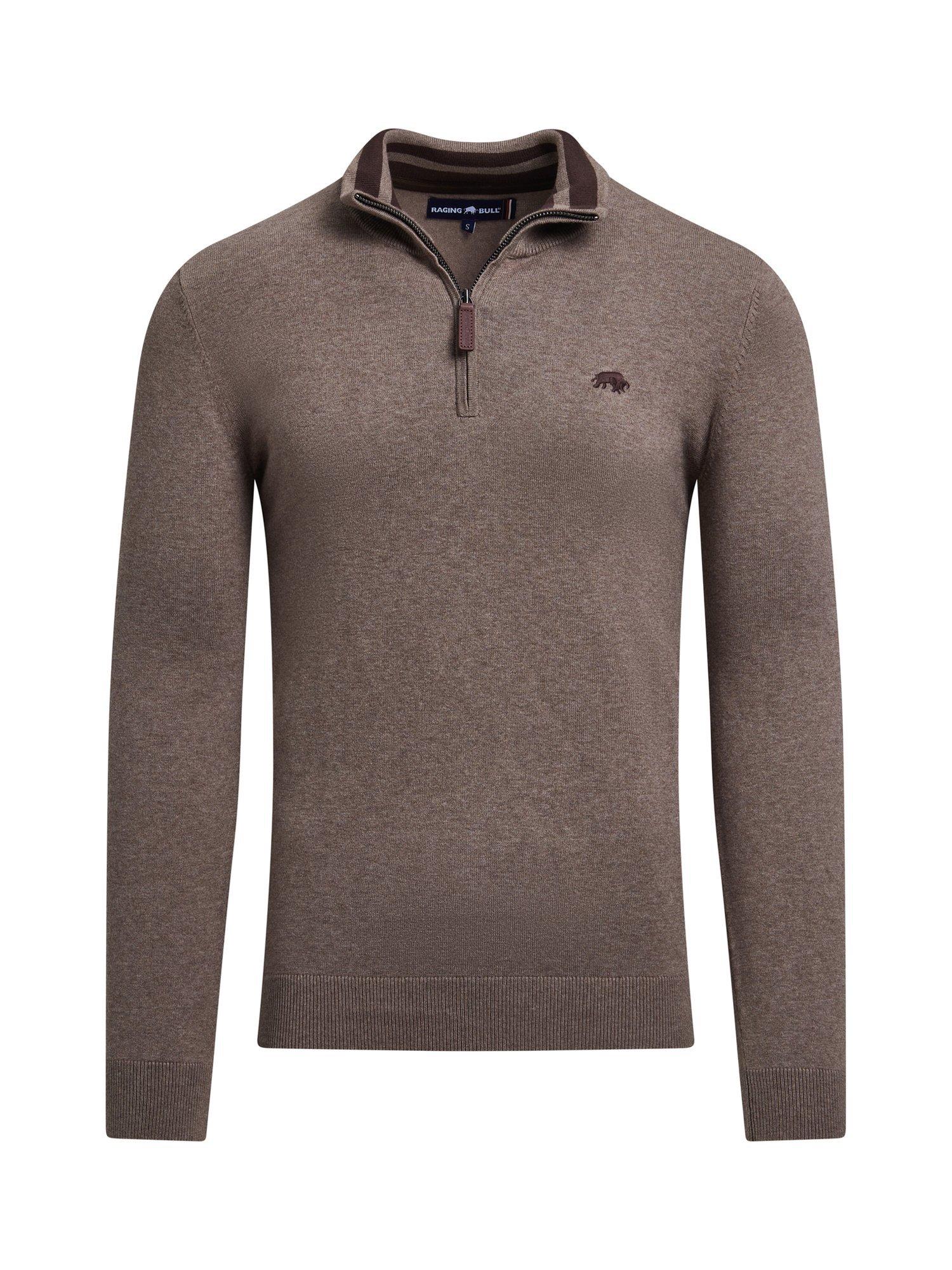 Product image 2 of 6, which shows Raging Bull Classic Quarter Zip Jumper, Toast, S