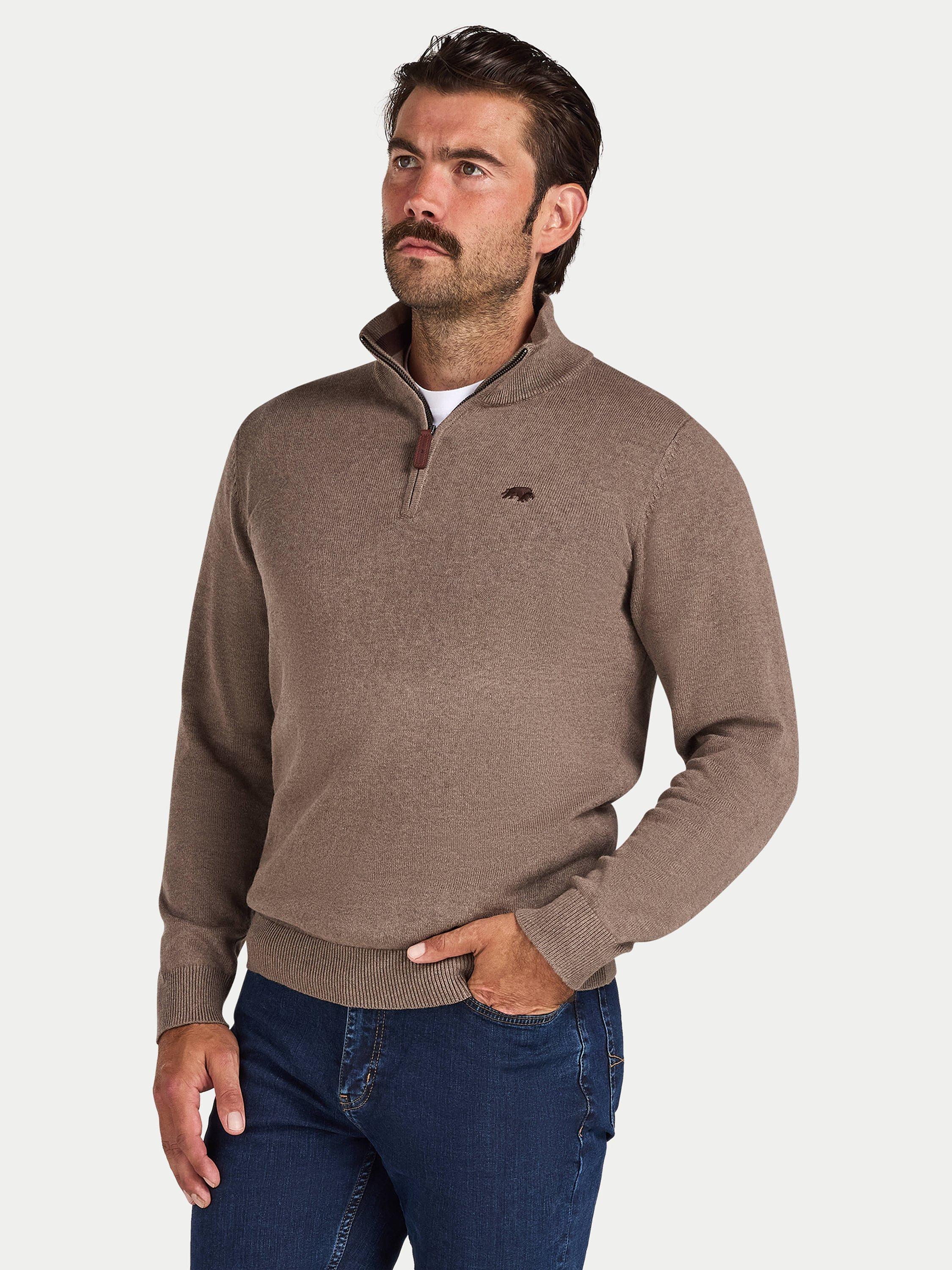 Product image 4 of 6, which shows Raging Bull Classic Quarter Zip Jumper, Toast, S