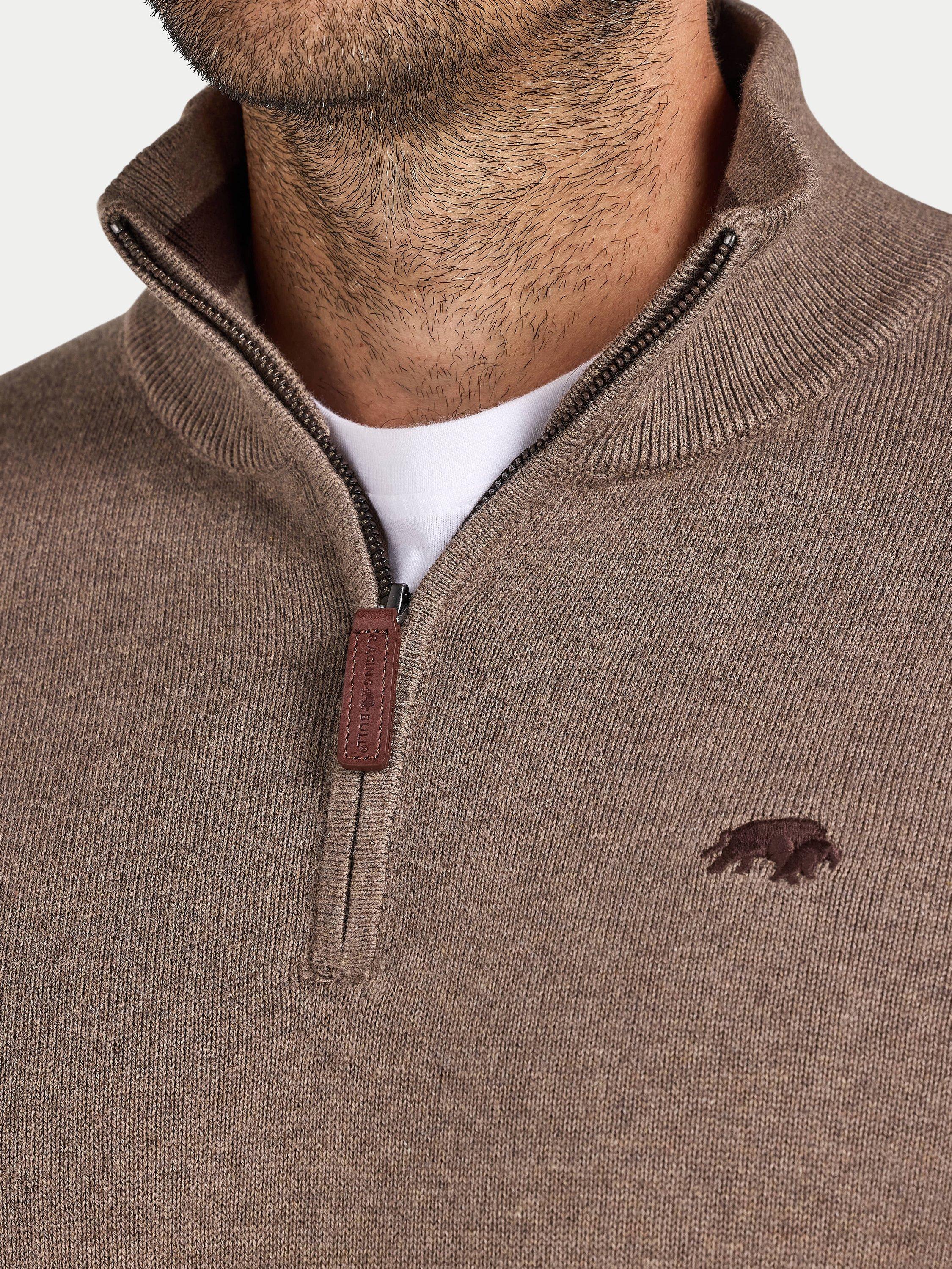 Product image 5 of 6, which shows Raging Bull Classic Quarter Zip Jumper, Toast, S