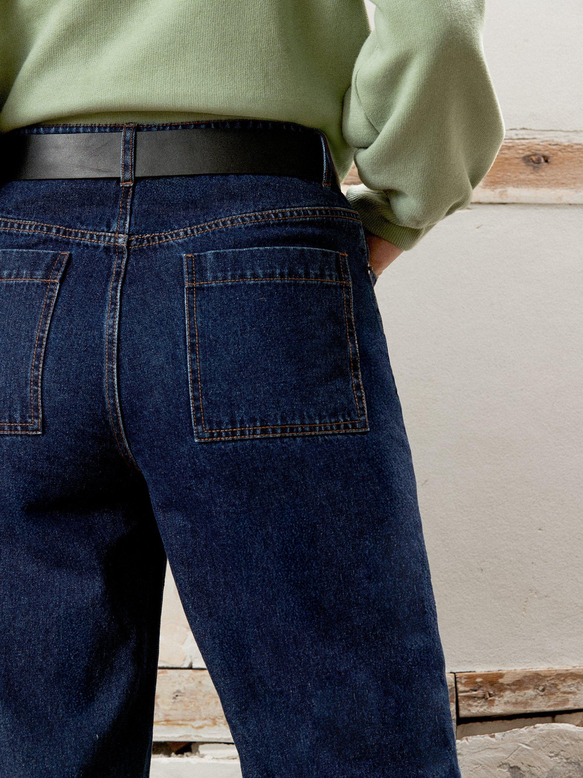 Product image 5 of 6, which shows Ro&Zo Turn Up Hem Jeans, Blue, 8