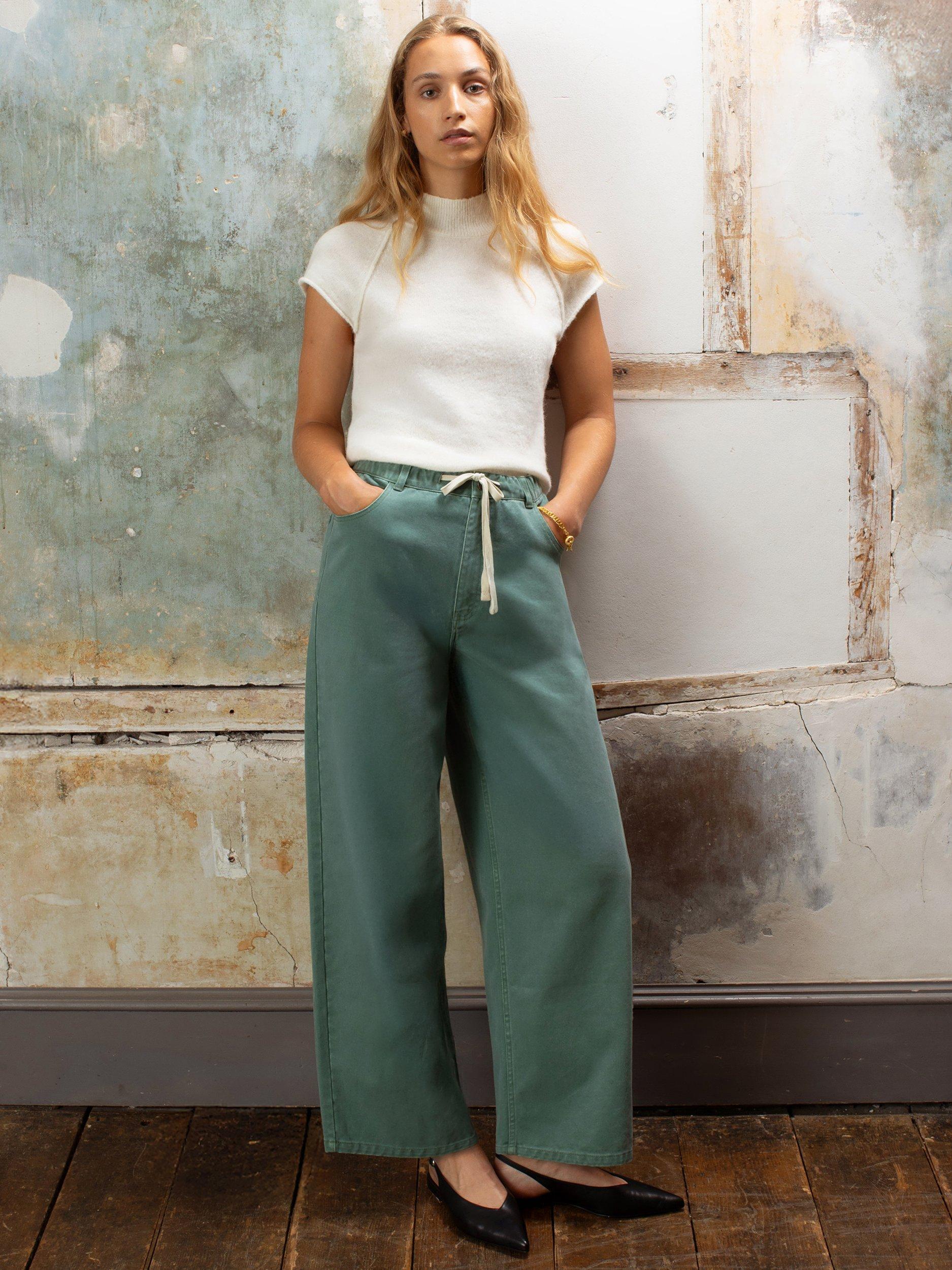 Product image 2 of 4, which shows Ro&Zo Roll Neck Wool Rich Knit Top, White, L