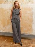 Ro&Zo Houndstooth Tailored Trousers, Grey