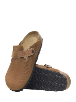 Birkenstock Boston Suede Clogs, Dark Tea - view 2, Dark Tea