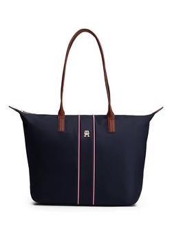 Tommy Hilfiger Popette Stripe Tote Bag, Blue/Multi, Space Blue Corp