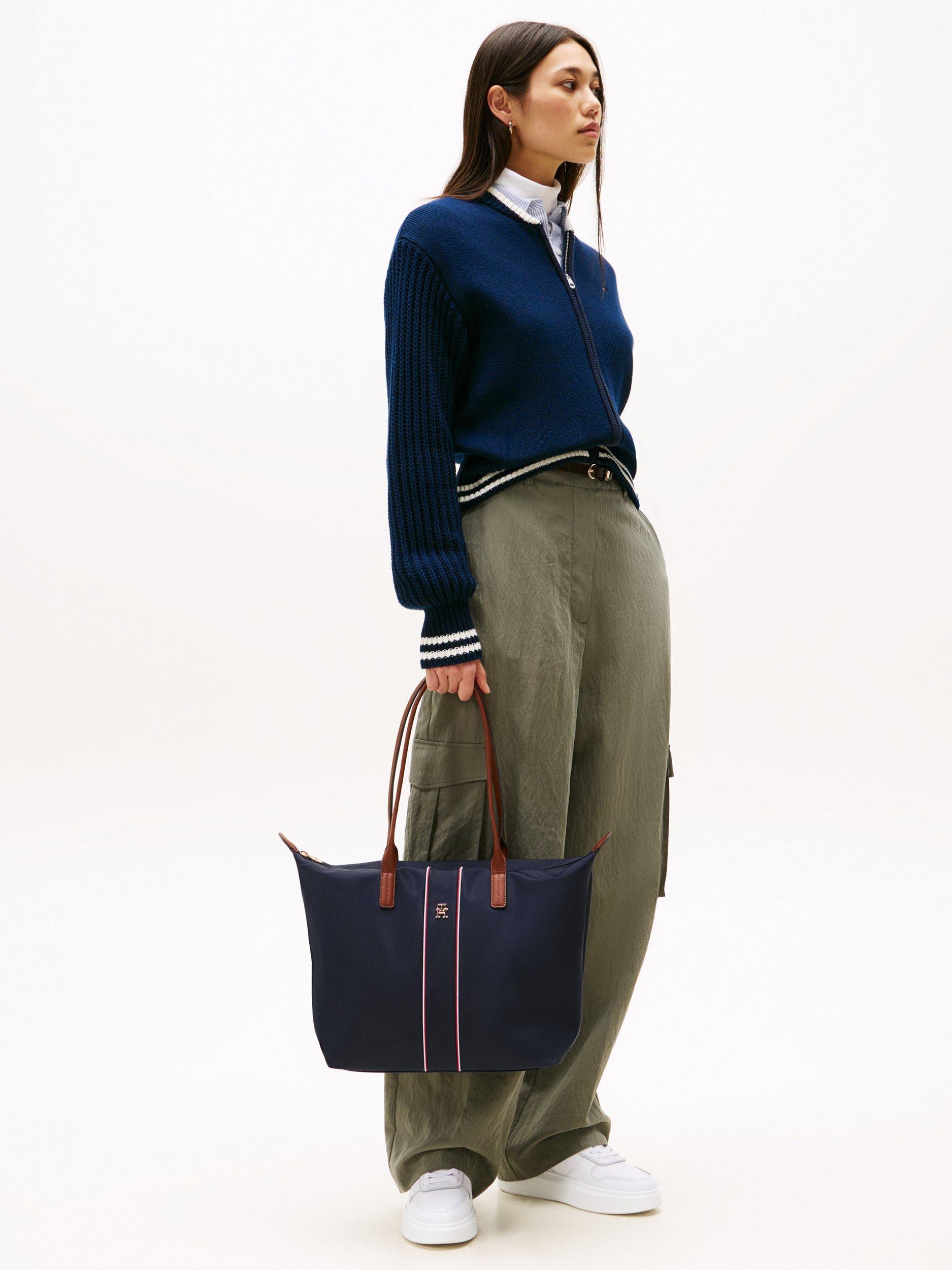 Product image 2 of 5, which shows Tommy Hilfiger Popette Stripe Tote Bag, Space Blue Corp