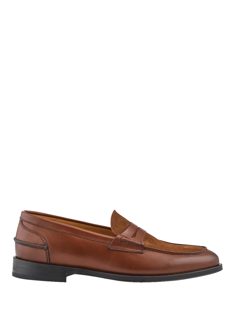 Product image 1 of 5, which shows Jones Bootmaker Creed Leather Loafers, Brown, 6