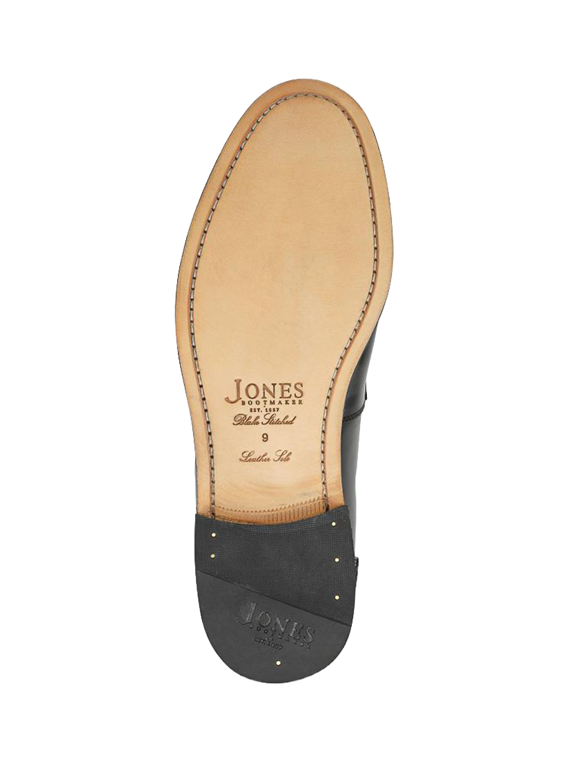 Product image 5 of 5, which shows Jones Bootmaker Creed Leather Loafers, Black-black Suede, 6