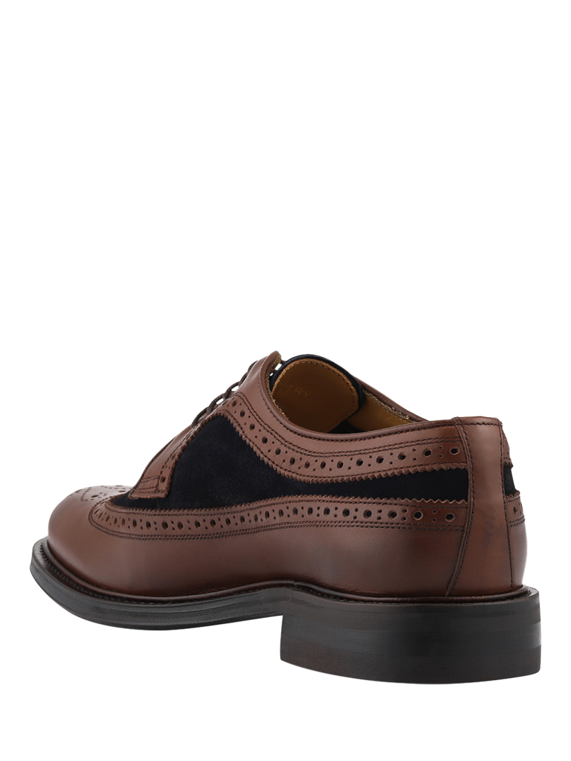 Product image 3 of 5, which shows Jones Bootmaker Coventry Leather Shoes, Brown/Navy, 6