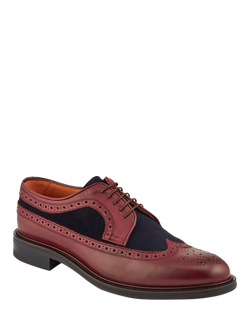 Jones Bootmaker Coventry Leather Shoes - view 2, Burgundy/Navy