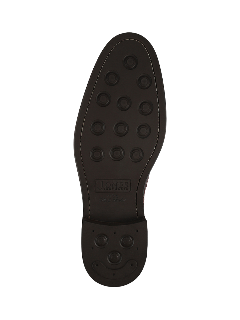 Product image 5 of 5, which shows Jones Bootmaker Coventry Leather Shoes, Burgundy/Navy, 6