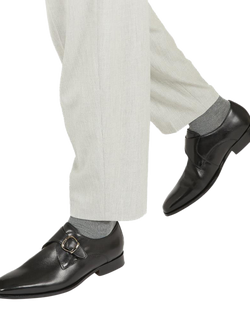 Jones Bootmaker Justin Leather Single Strap Monk Shoes, Black - view 2, Black