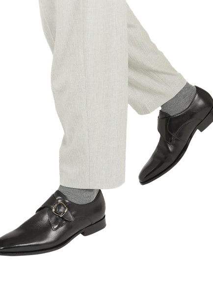 Jones Bootmaker Justin Leather Single Strap Monk Shoes, Black - view 2, Black