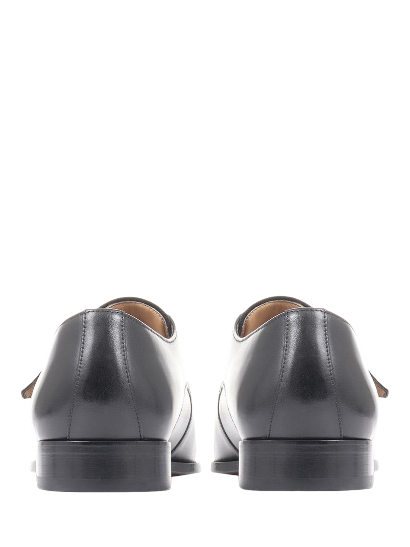 Product image 4 of 6, which shows Jones Bootmaker Justin Leather Single Strap Monk Shoes, Black, 7