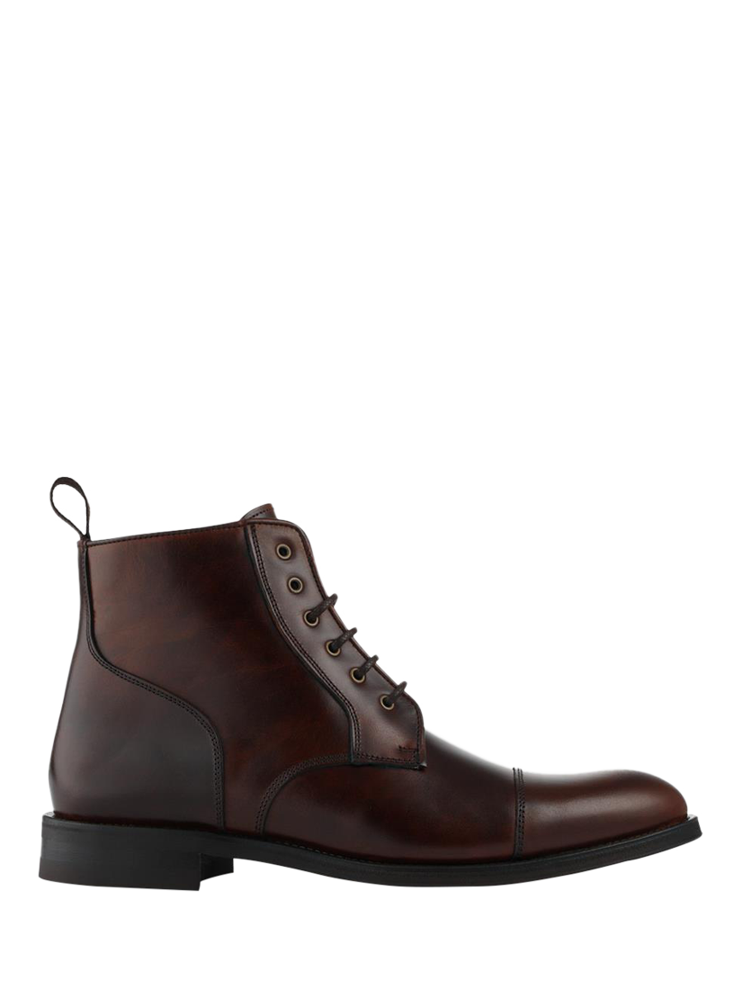 Product image 1 of 6, which shows Jones Bootmaker Chalkwell Lace-Up Boots, Cognac, 6
