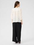 KAFFE Pariva Textured Top, Chalk
