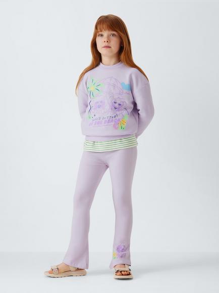 Brand Threads Kids' Disney Lilo & Stitch Sweatshirt and Trousers Set, Lilac - view 2, Lilac
