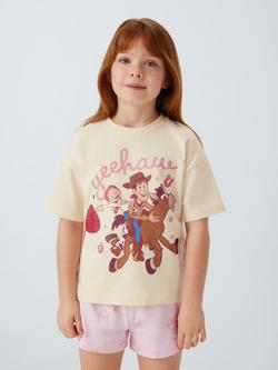 Brand Threads Kids' Disney Toy Story Short Pyjama Set, Pink, Pink