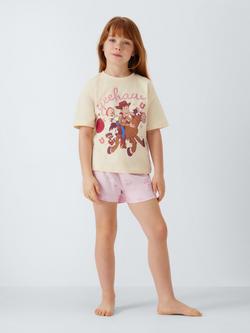 Brand Threads Kids' Disney Toy Story Short Pyjama Set, Pink - view 2, Pink