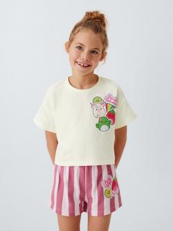 Brand Threads Kids' Squishmallows Short Pyjama Set, Pink, Pink