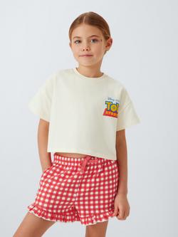 Brand Threads Kids' Disney Toy Story Cotton T-Shrt & Shorts Set, Poppy Red, Poppy Red