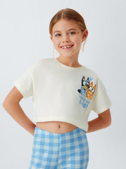 Brand Threads Kids' Bluey T-Shirt and Trousers Set, Delicate Blue, Delicate Blue