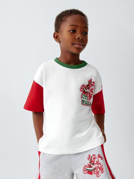 Brand Threads Kids' Lego City Cotton T-Shirt & Shorts Set, Multi, Multi