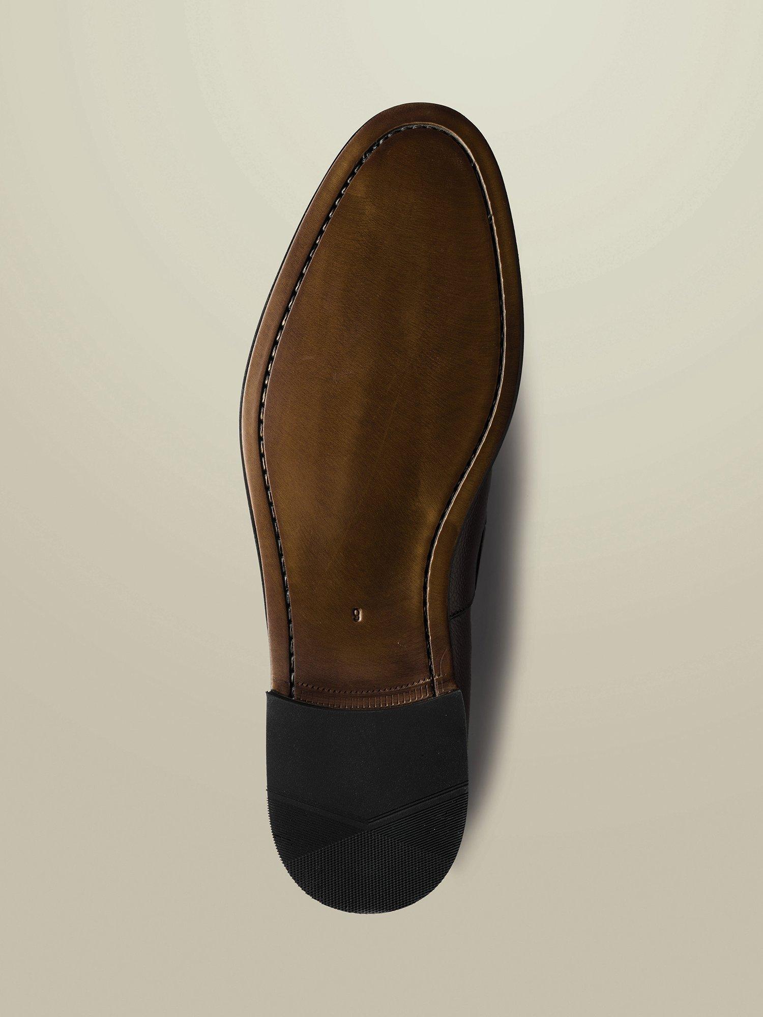 Product image 4 of 4, which shows Charles Tyrwhitt Leather Tassel Loafers, Chocolate Brown, 7