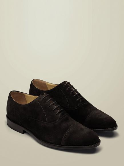 Charles Tyrwhitt Leather Oxford Shoes - view 2, Dark Chocolate