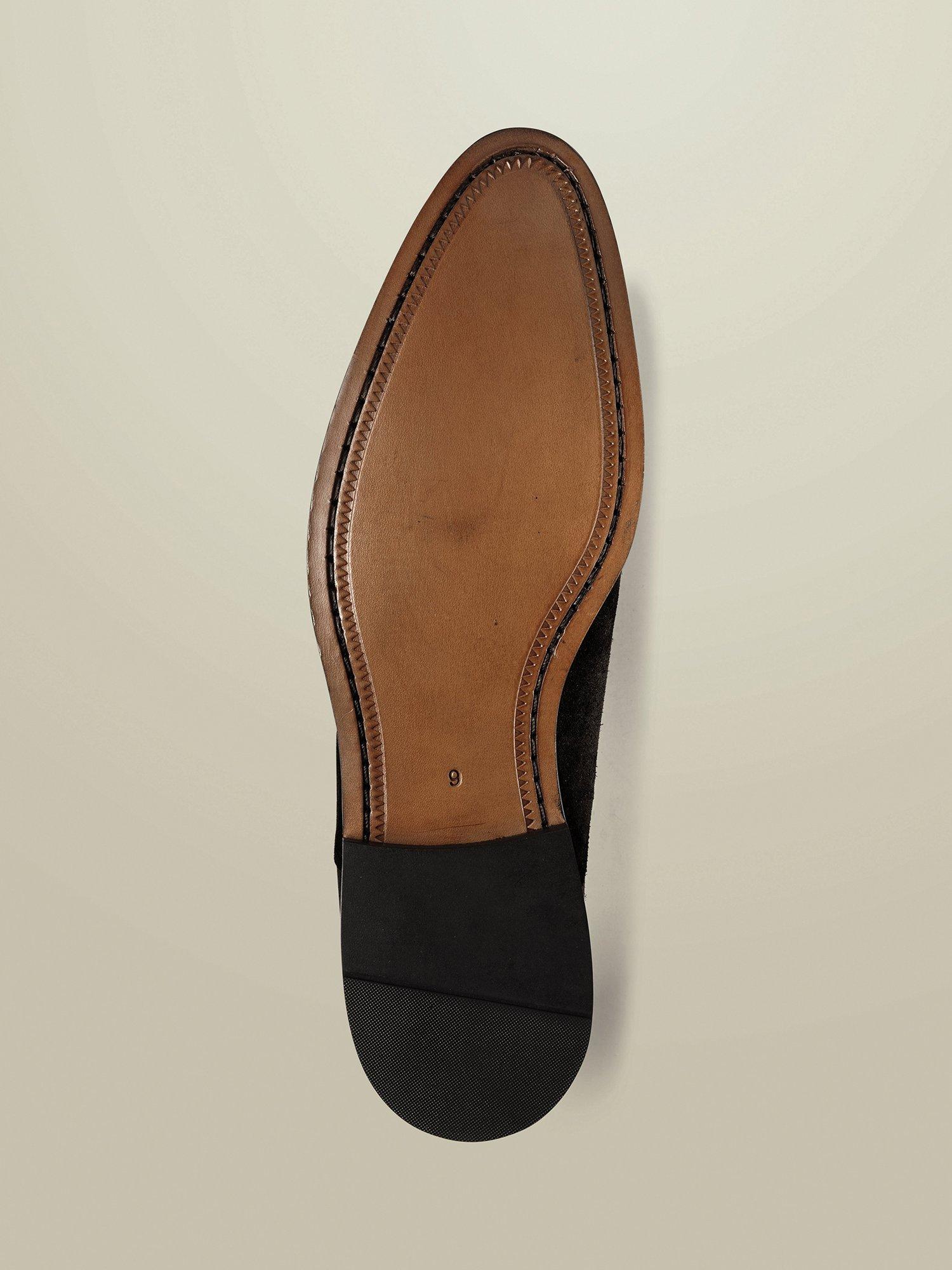 Product image 4 of 4, which shows Charles Tyrwhitt Leather Oxford Shoes, Dark Chocolate, 7