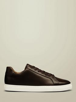 Charles Tyrwhitt Lace Up Leather Trainers, Walnut Brown