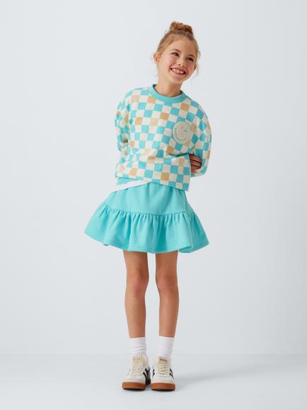 Brand Threads Kids' Smiley World Sweatshirt and Skirt Set, Tibetan Stone - view 2, Tibetan Stone