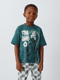 Brand Threads Kids' Star Wars Long Pyjama Set, Mediterranea, Mediterranea