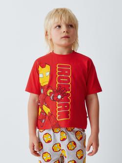 Brand Threads Kids' Marvel Spidey & Iron Man Short Pyjama Set, Pack of 2, Multi, Multi