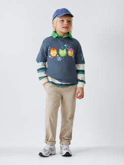 Brand Threads Kids' Cotton Iron Man & Friends T-Shirt, Vintage Indigo - view 2, Vintage Indigo