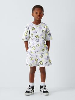 Brand Threads Kids' Marvel T-Shirt & Shorts Set, Grey Marl - view 2, Grey Marl