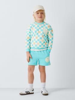 Brand Threads Kids' Smiley World Sweatshirt & Shorts Set, Tibetan Stone - view 2, Tibetan Stone