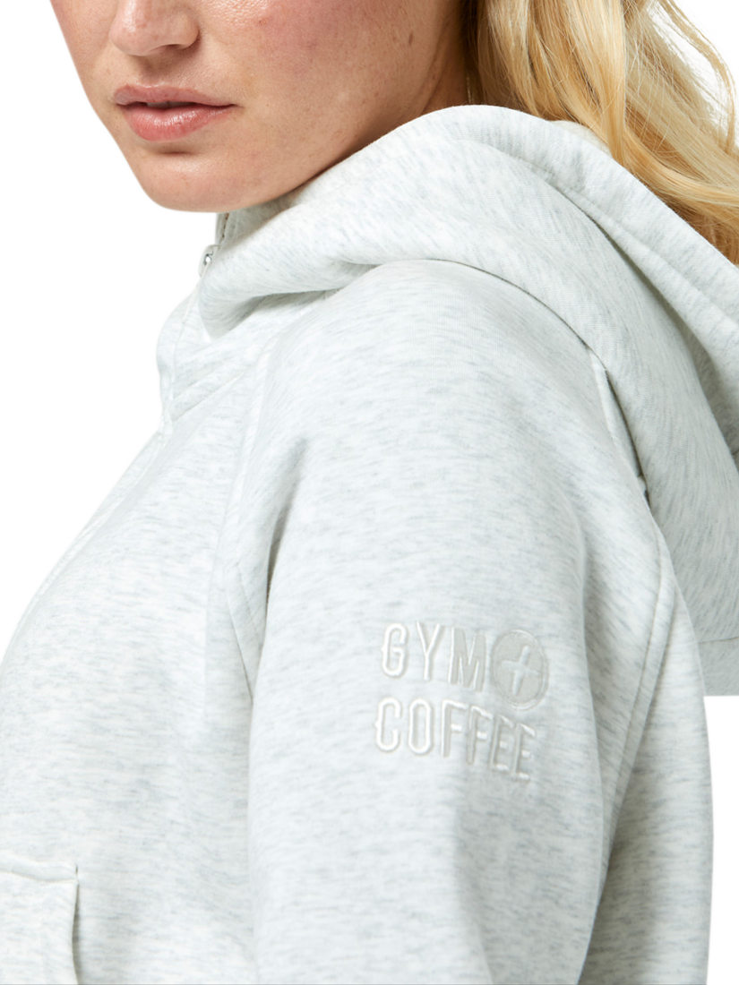 Product image 4 of 7, which shows Gym+Coffee Sierra Half-Zip Jumper, Grey, XS
