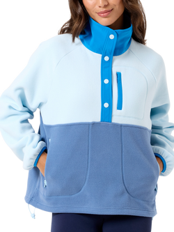 Gym+Coffee Snap Polar Fleece, Oasis Blue, Oasis Blue