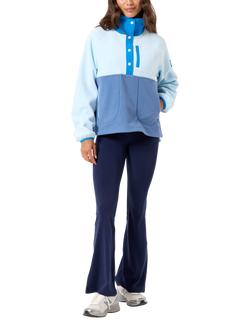 Gym+Coffee Snap Polar Fleece, Oasis Blue - view 2, Oasis Blue