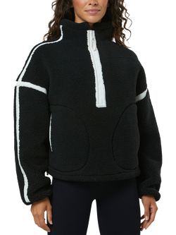 Gym+Coffee Industry Half Zip Fleece, Black - view 2, Black