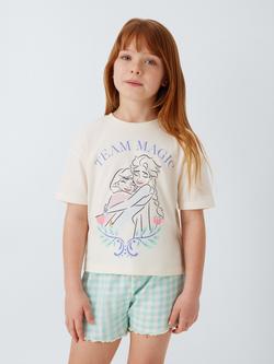 Brand Threads Kids' Disney Frozen Short Pyjama Set, Clearwater, Clearwater