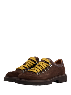 Oliver Sweeney Saunders Suede Derby Brouges, Chocolate Suede - view 2, Chocolate Suede