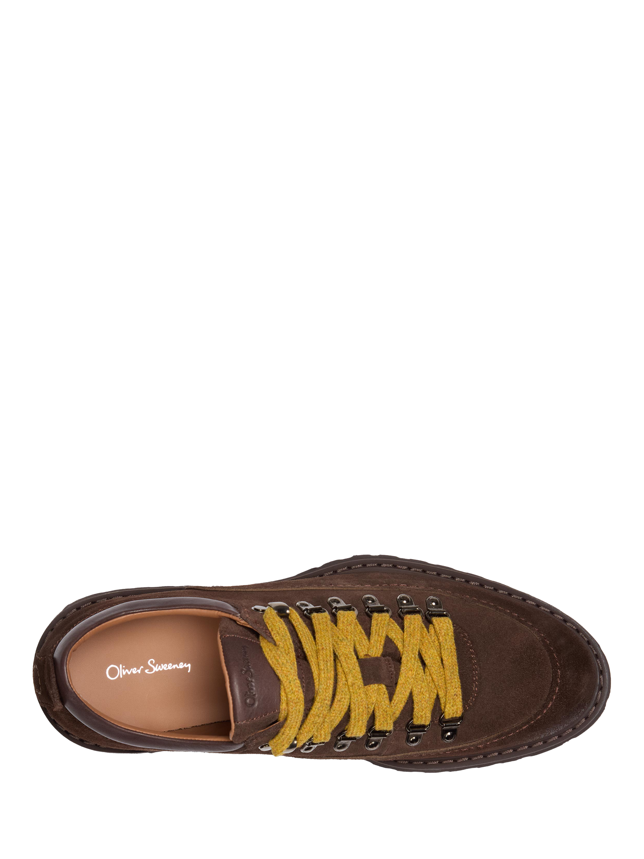 Product image 4 of 5, which shows Oliver Sweeney Saunders Suede Derby Brouges, Chocolate Suede, 7