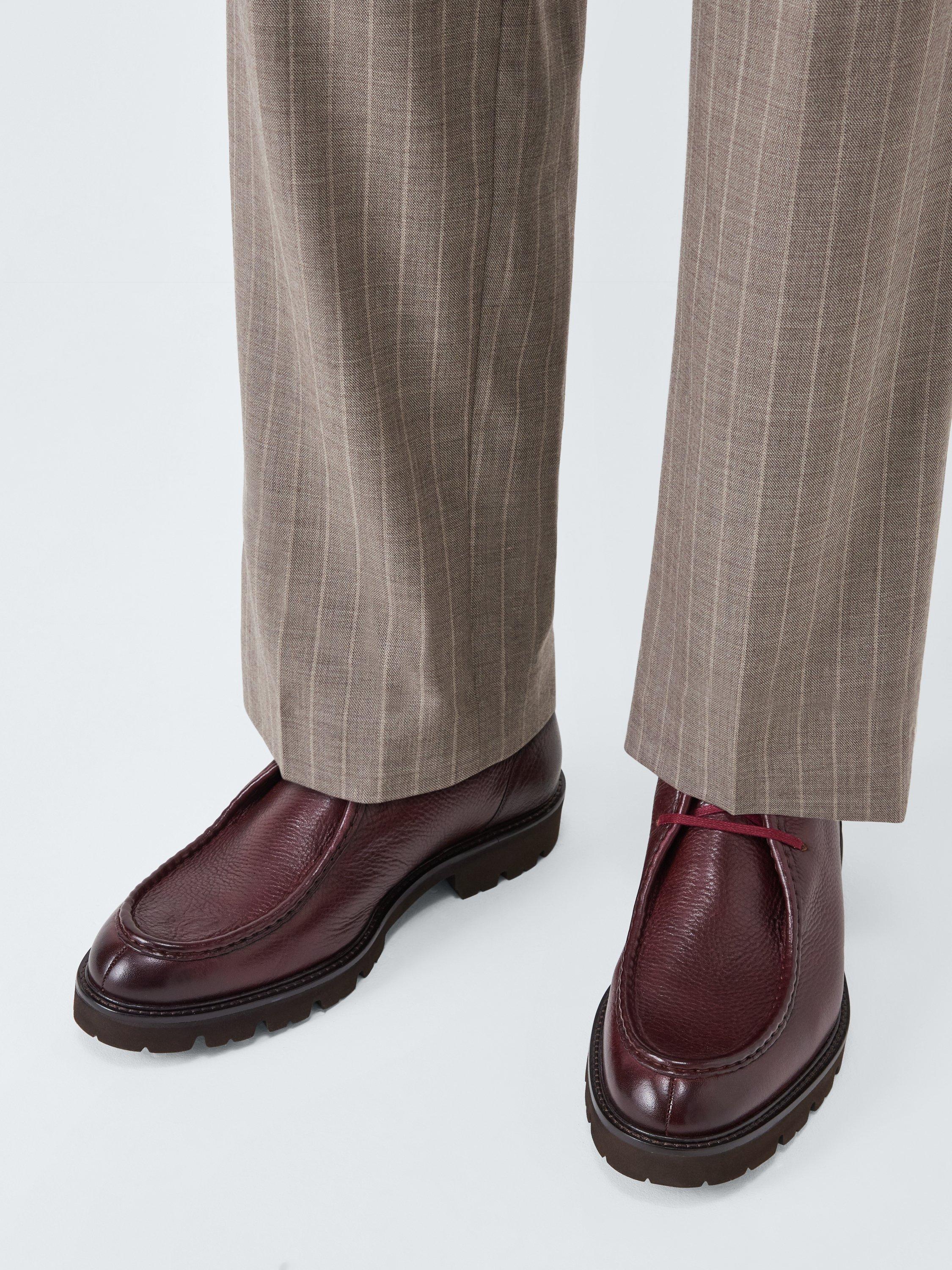 Product image 2 of 7, which shows Oliver Sweeney Boltby Leather Desert Boots, Burgundy, 7