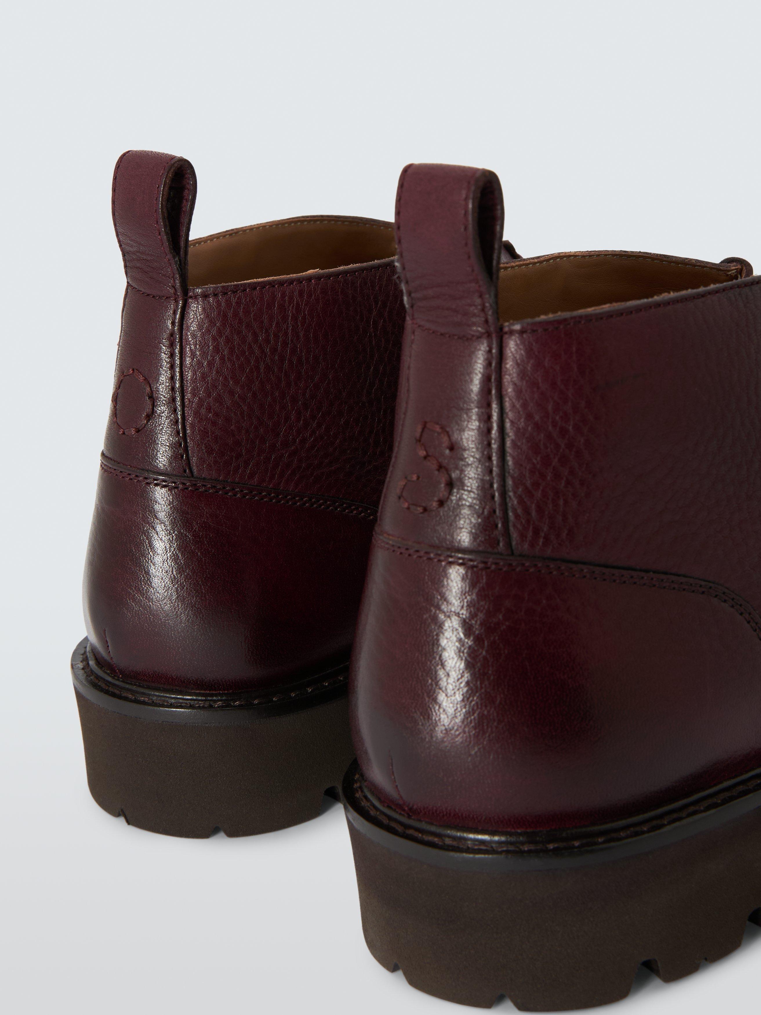 Product image 4 of 7, which shows Oliver Sweeney Boltby Leather Desert Boots, Burgundy, 7
