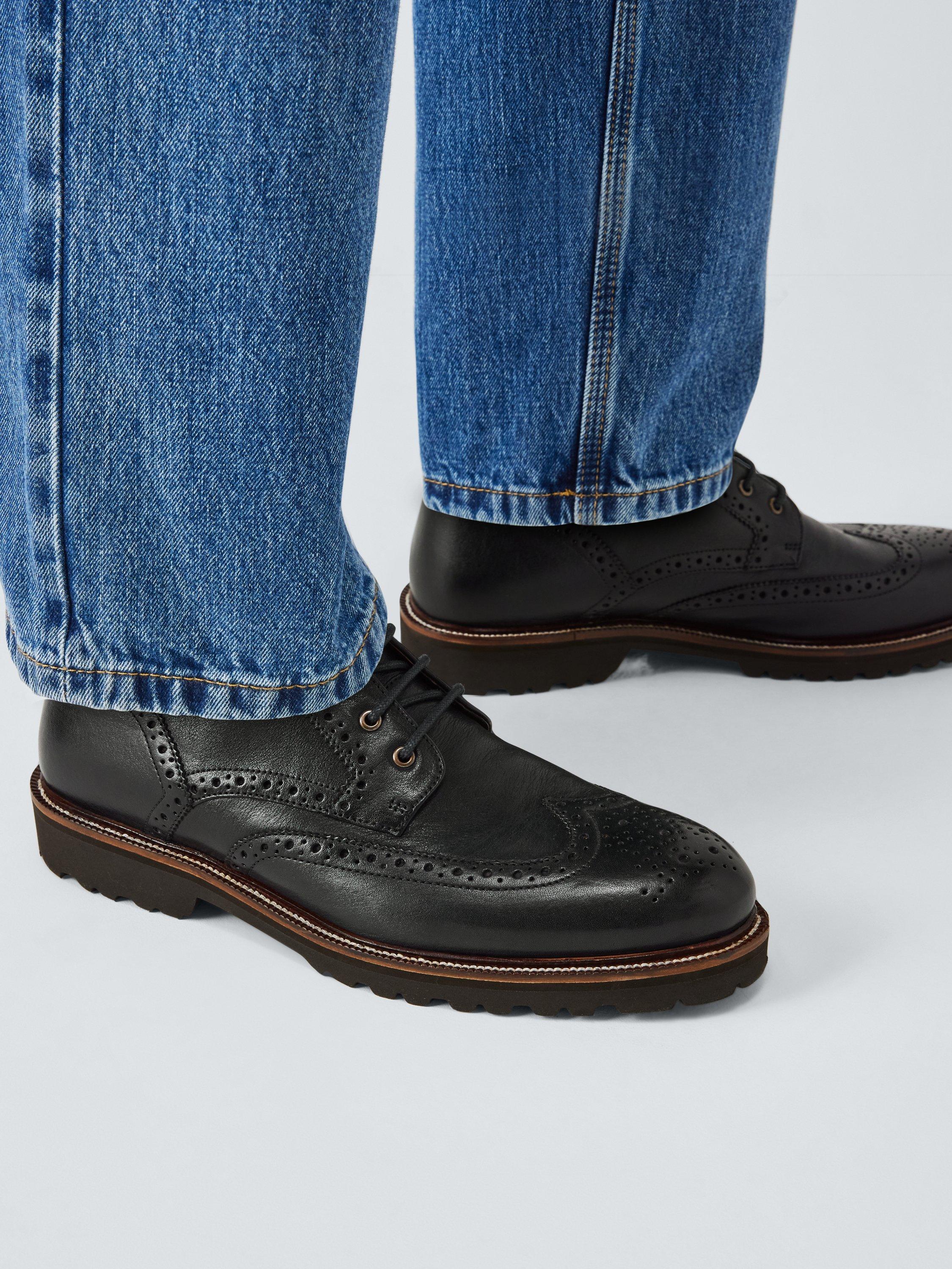 Product image 2 of 7, which shows Oliver Sweeney Marbry Leather Derby Boots, Navy, 7