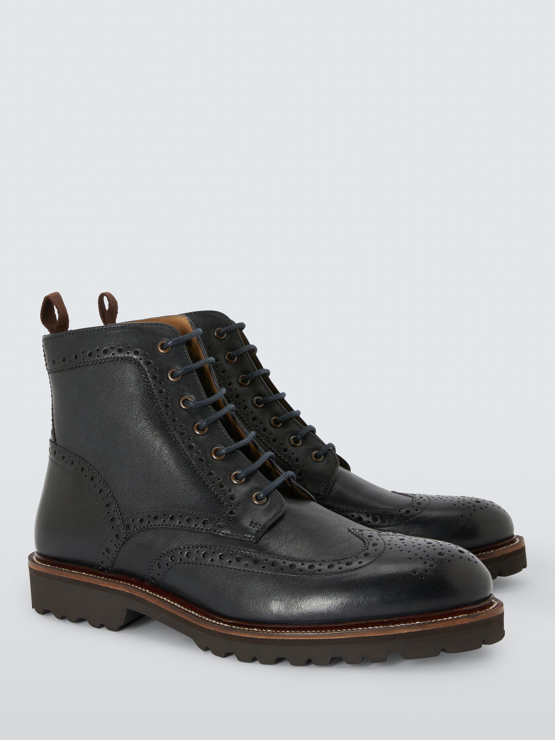 Product image 3 of 7, which shows Oliver Sweeney Marbry Leather Derby Boots, Navy, 7