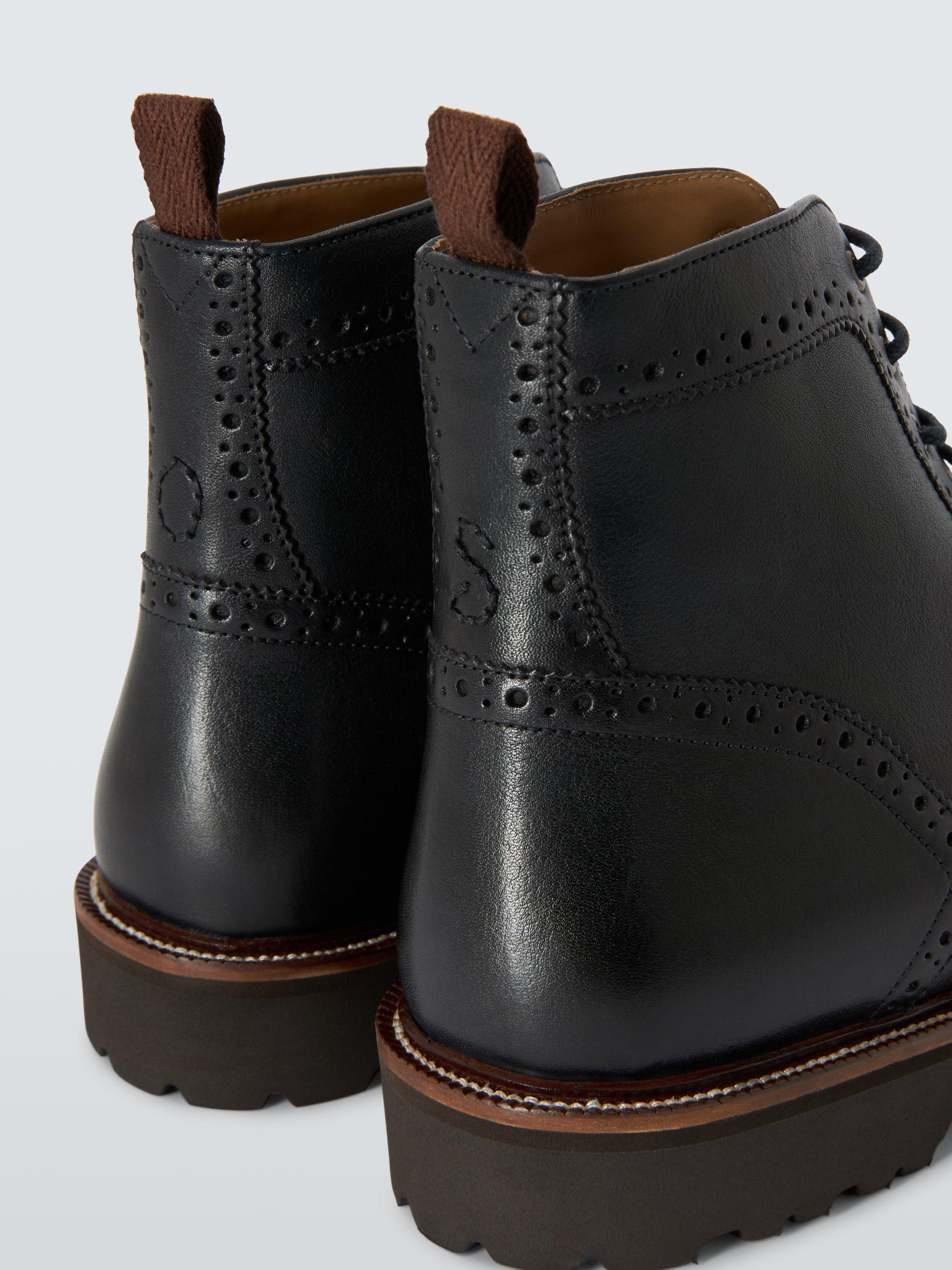 Product image 4 of 7, which shows Oliver Sweeney Marbry Leather Derby Boots, Navy, 7