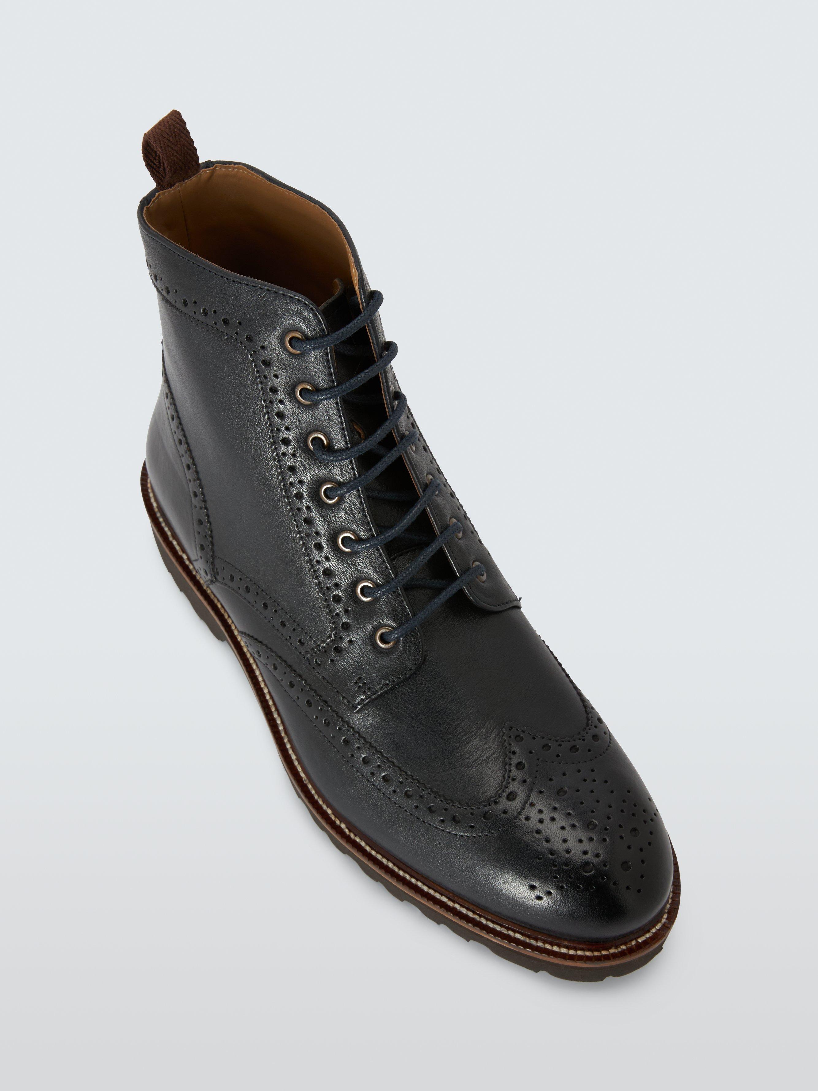 Product image 5 of 7, which shows Oliver Sweeney Marbry Leather Derby Boots, Navy, 7